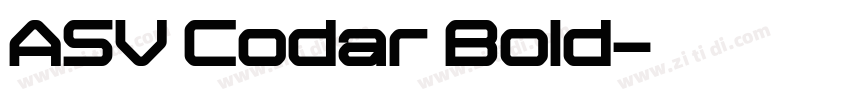 ASV Codar Bold字体转换